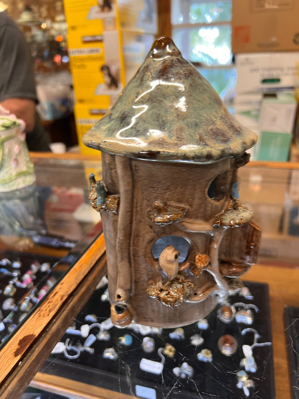 Handmade Pottery Owl  House