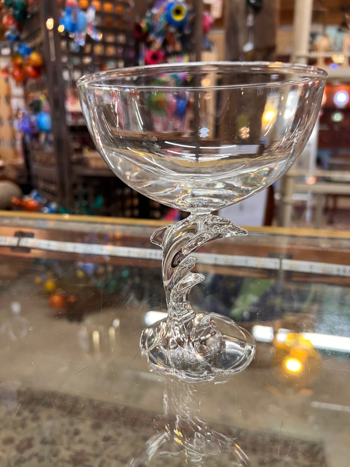 1- Dolphin Champagne Stem Luminarc Verrerie D'Arques Durand France