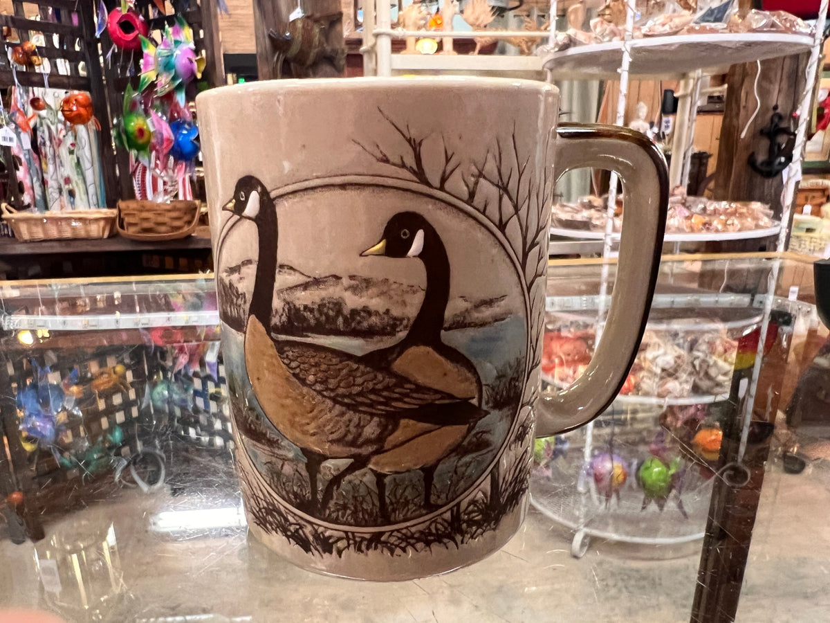 Vintage Otageri Flying Geese Stoneware Pottery Coffee Cup Mug