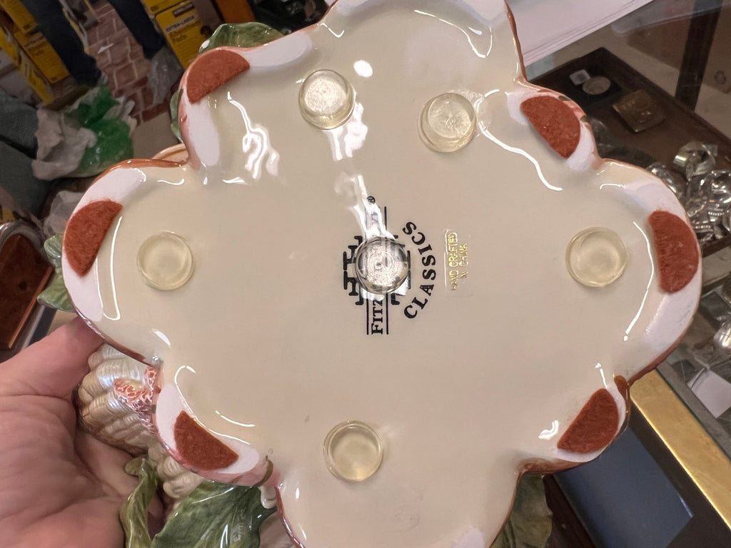 Vintage Fitz & Floyd Oceana Shell Centerpiece Bowl 