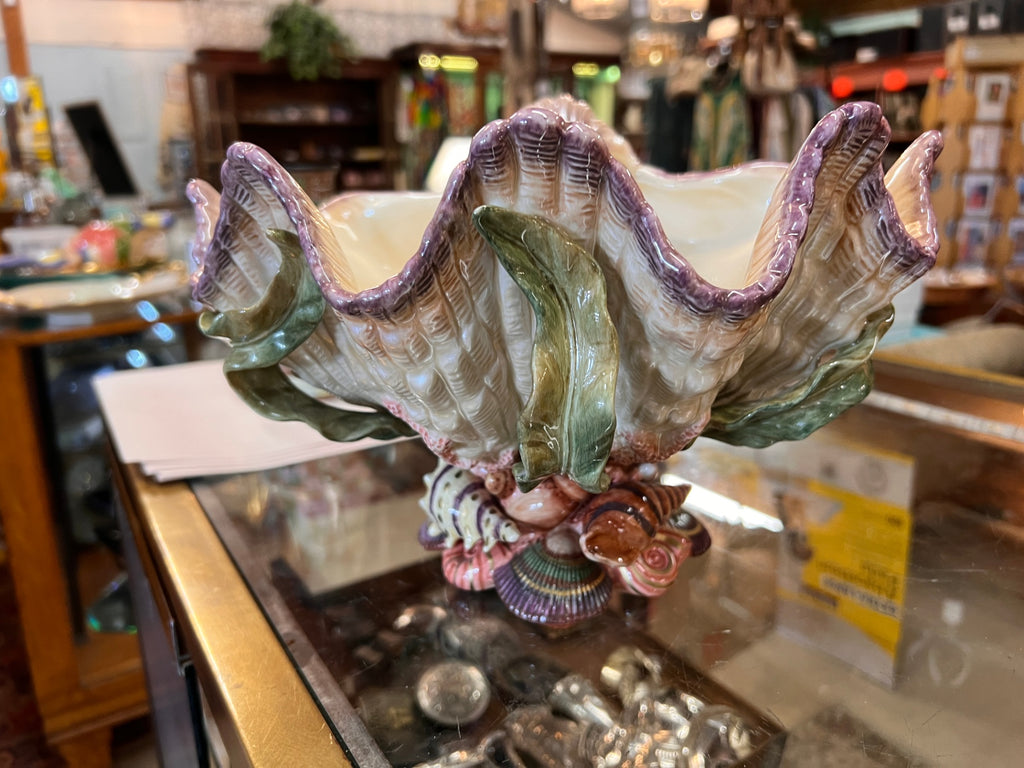 Vintage Fitz & Floyd Oceana Shell Centerpiece Bowl 
