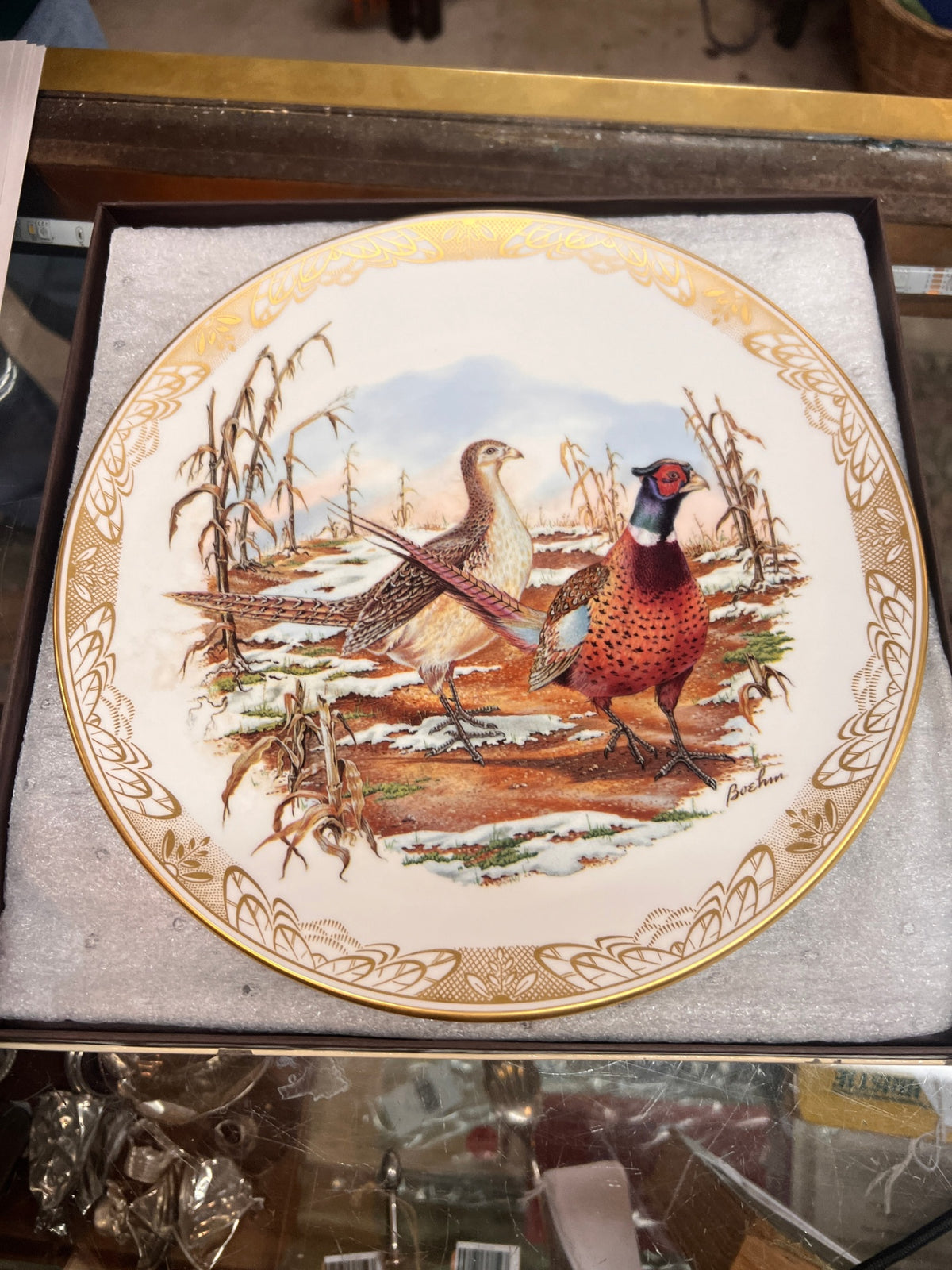 BOEHM Gamebirds of North America Plate Collection Ring Necked Pheasant New