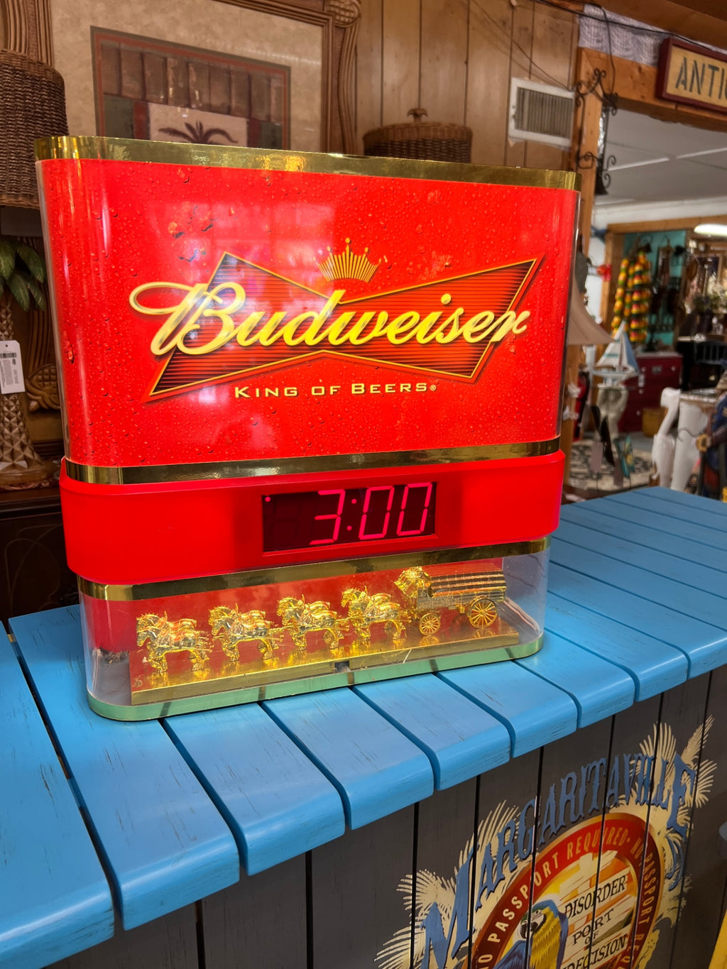 Vintage 2008 Budweiser Clydesdale Showcase Illuminated Digital Clock & Advertising Sign – Everbrite