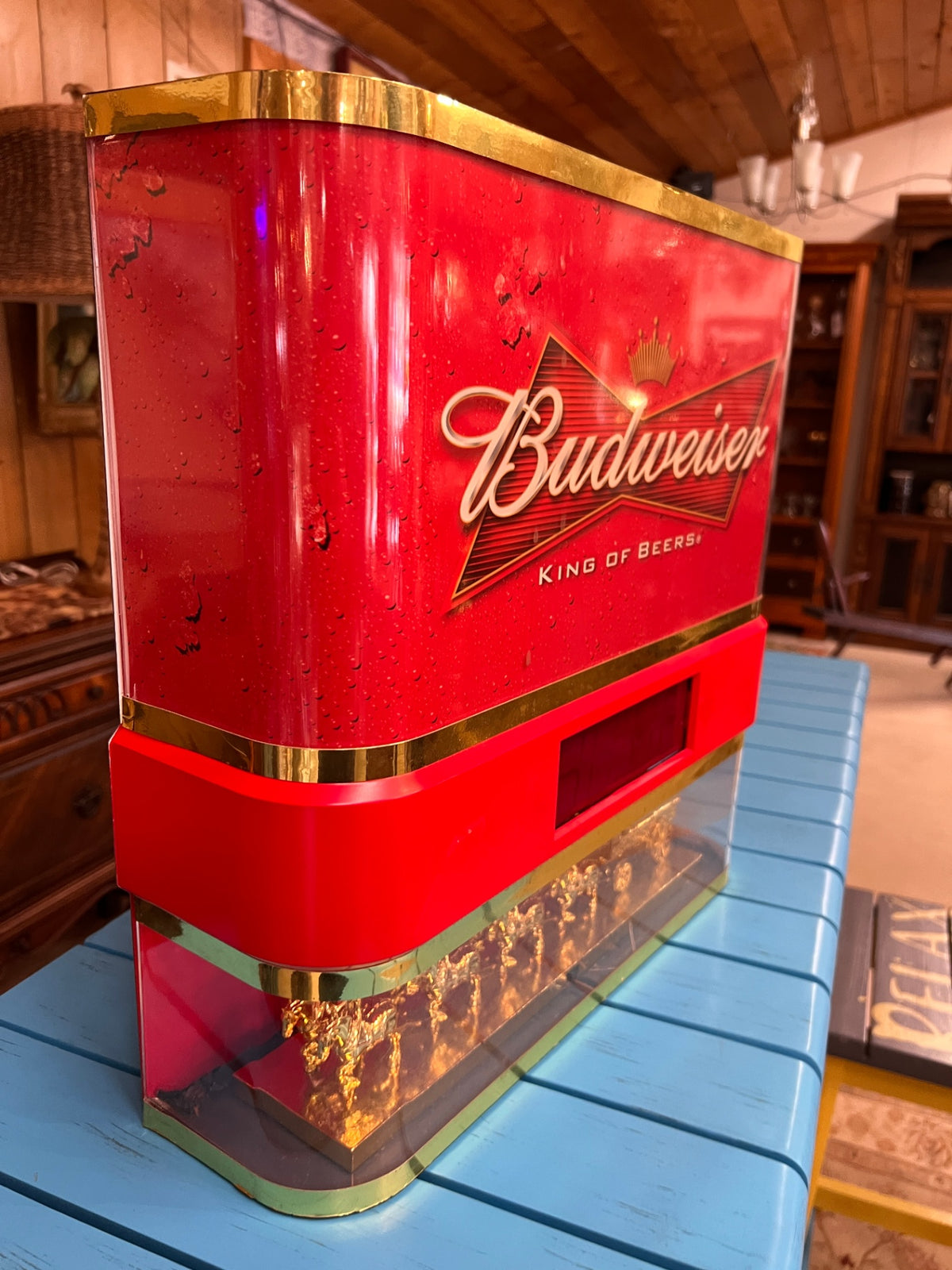 Vintage 2008 Budweiser Clydesdale Showcase Illuminated Digital Clock & Advertising Sign – Everbrite