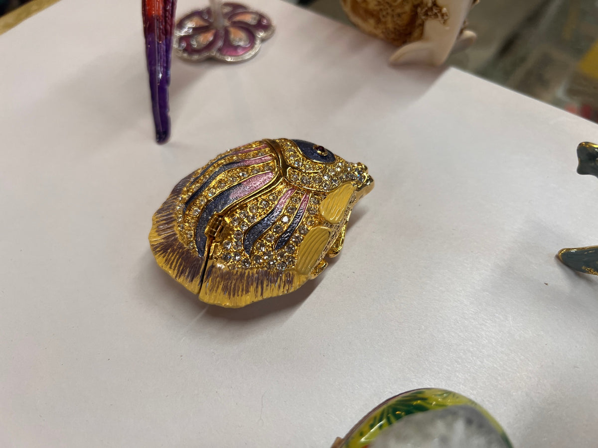 Jeweled Tropical Fish Trinket Box