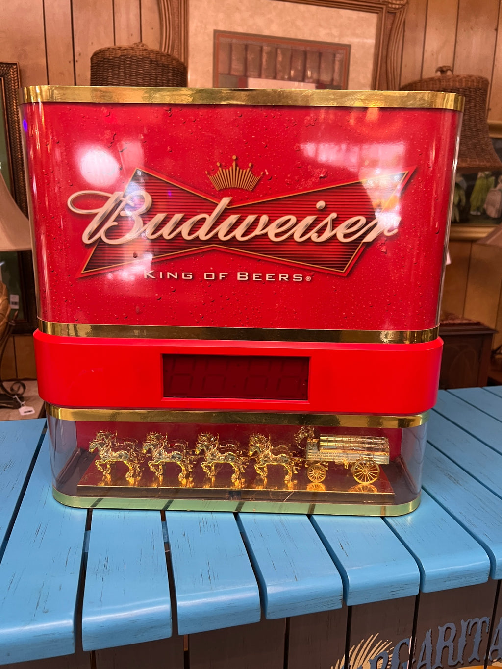 Vintage 2008 Budweiser Clydesdale Showcase Illuminated Digital Clock & Advertising Sign – Everbrite