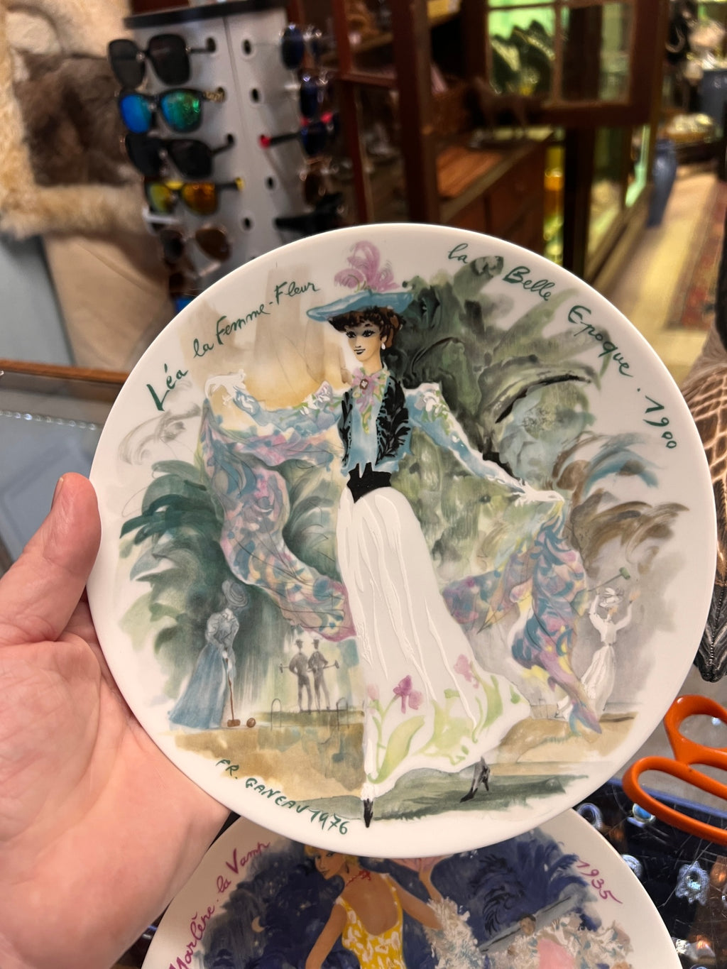 Vintage D'Arceau Limoges France “Les Femmes du Siècle” Porcelain Collector Plates – François Ganeau – Parisian Fashion Through the Ages – Set of 5