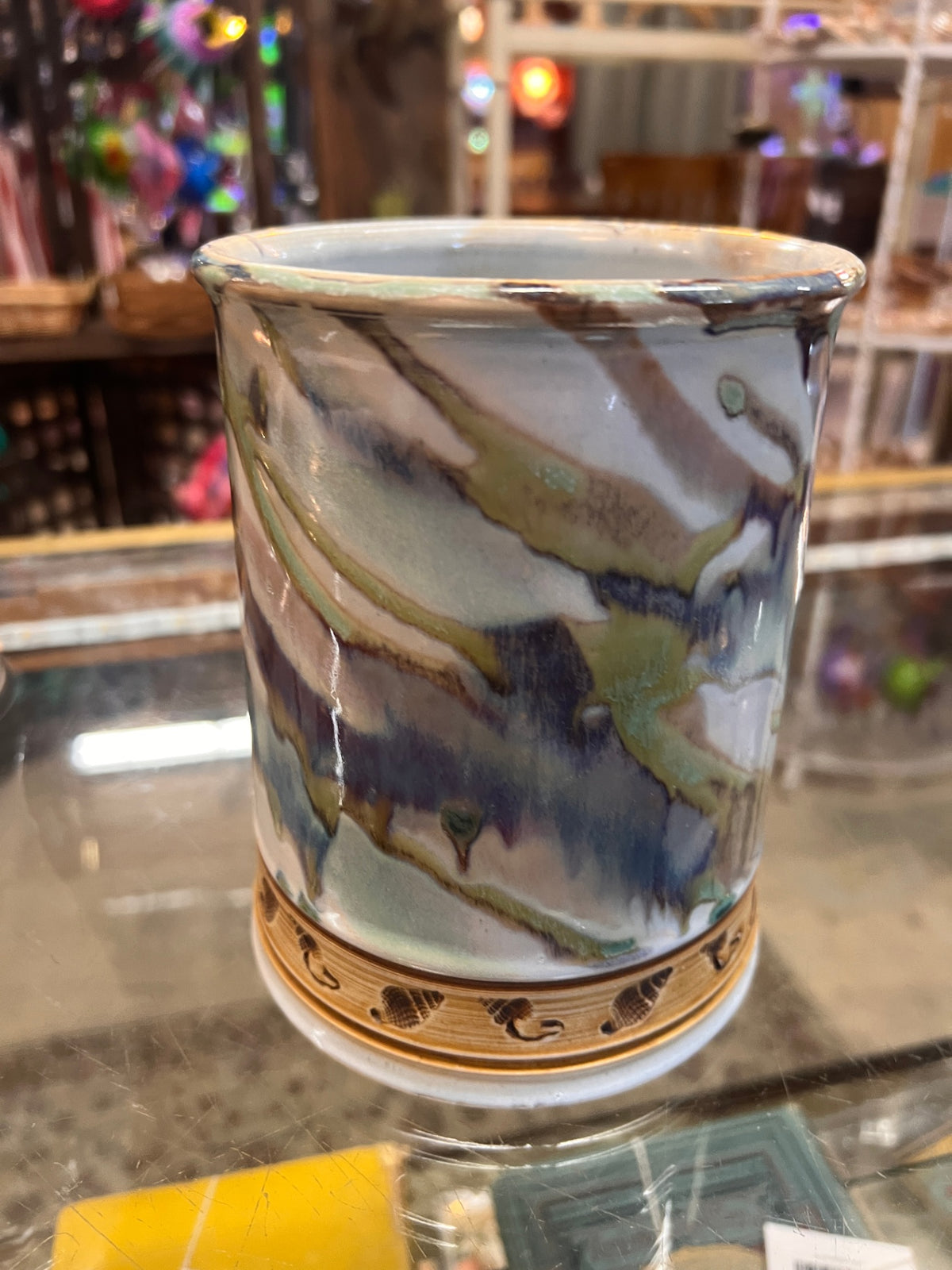 Signed Utensil Holder Drip Pattern