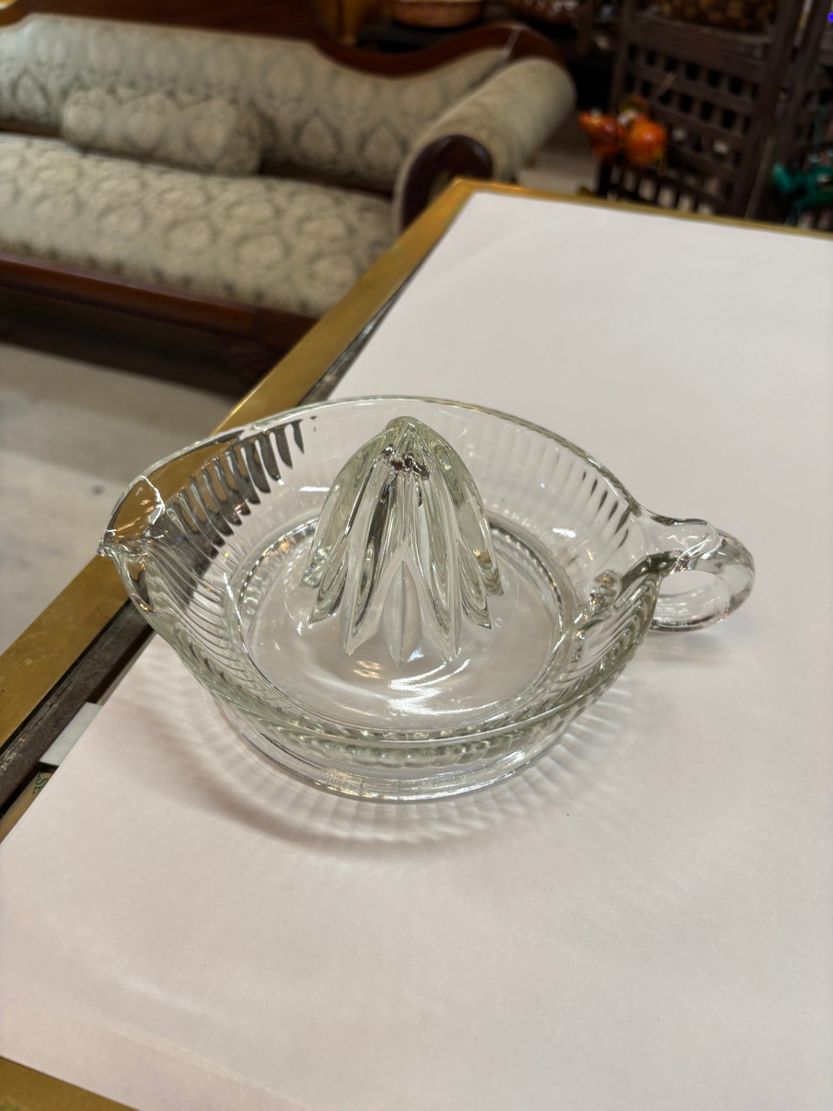 Vintage Clear Pressed Glass Citrus Juicer / Reamer