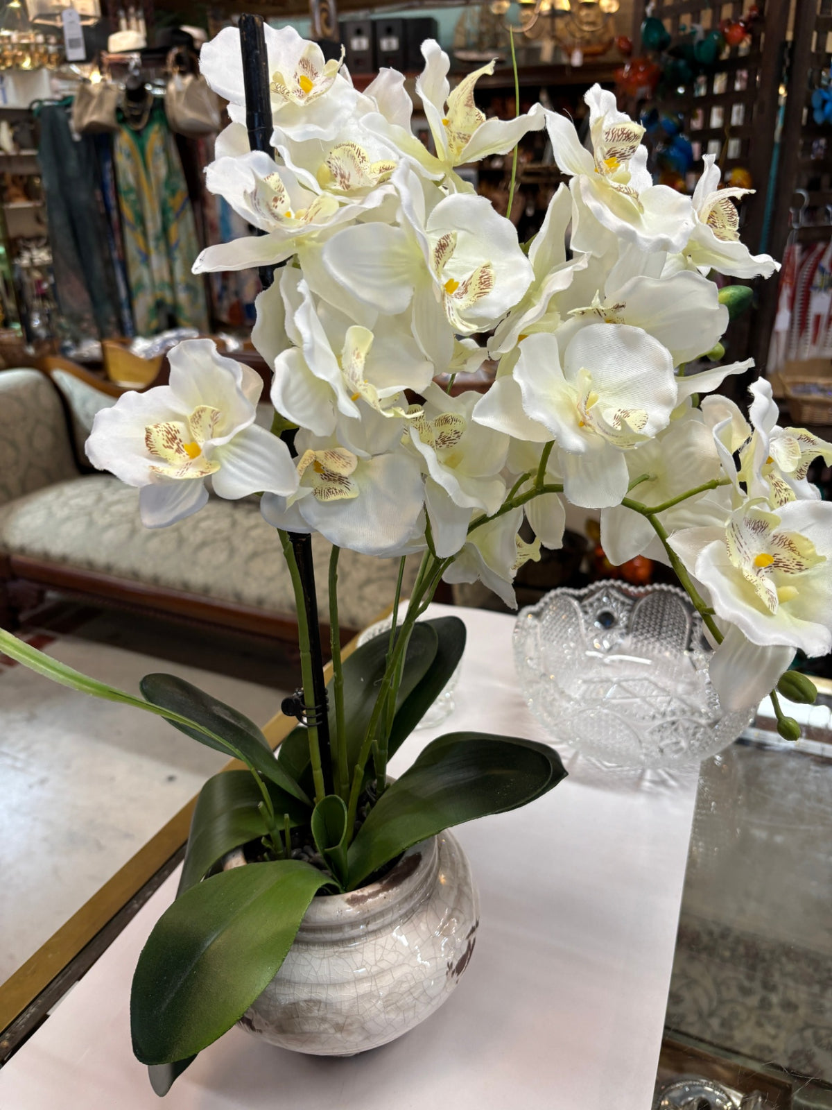 Faux White Orchids