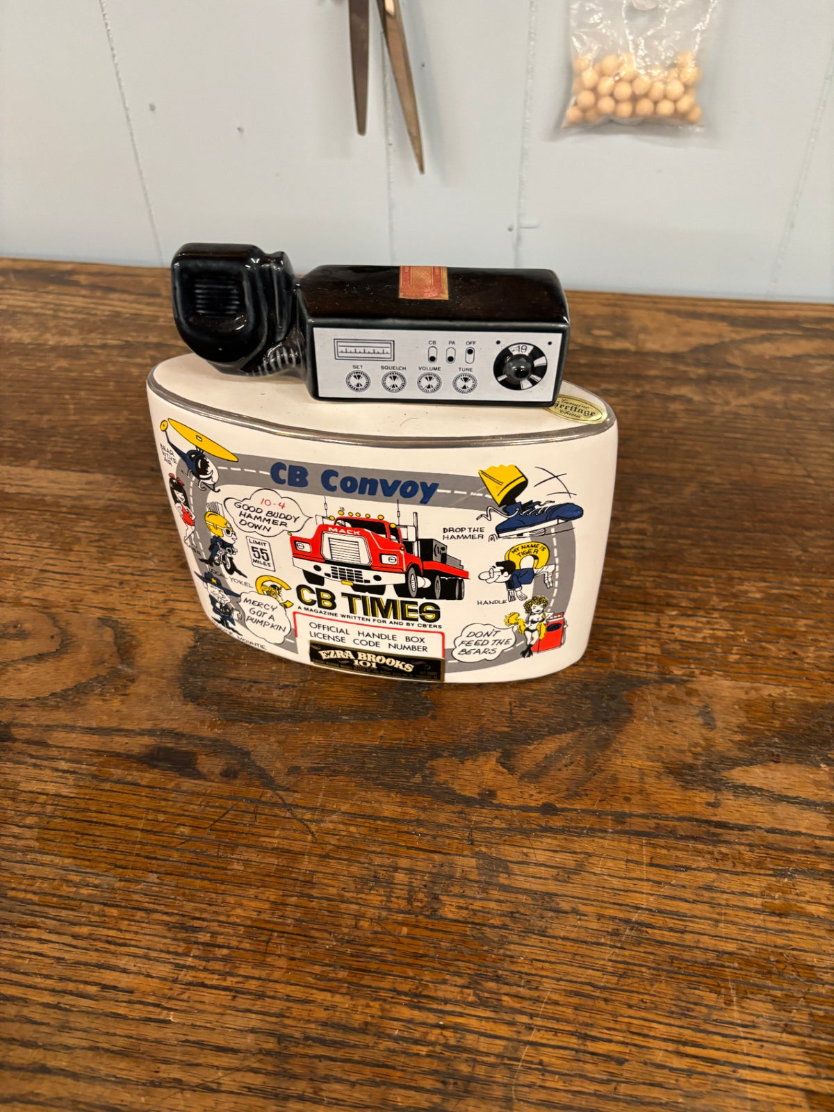 Ezra Brooks Whiskey in CB Convoy Decanter