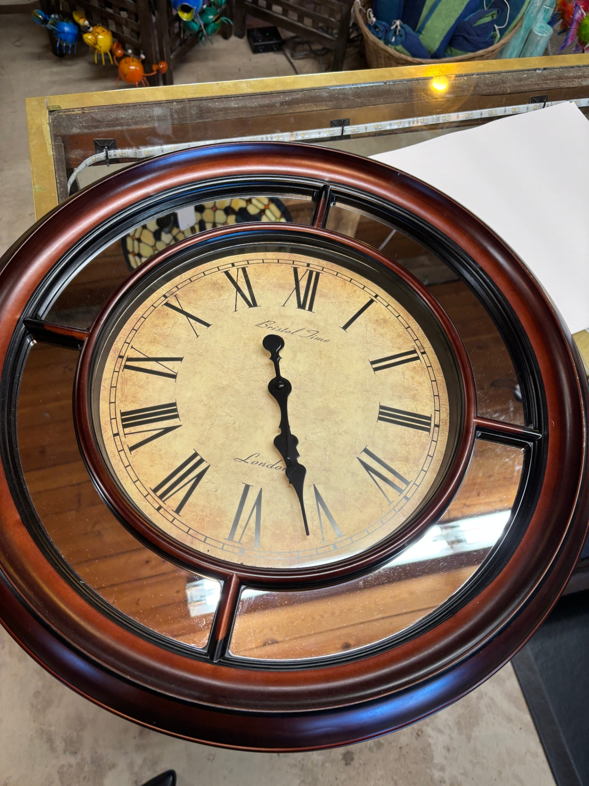 Bristol Time London Oversized Battery-Operated Wall Clock