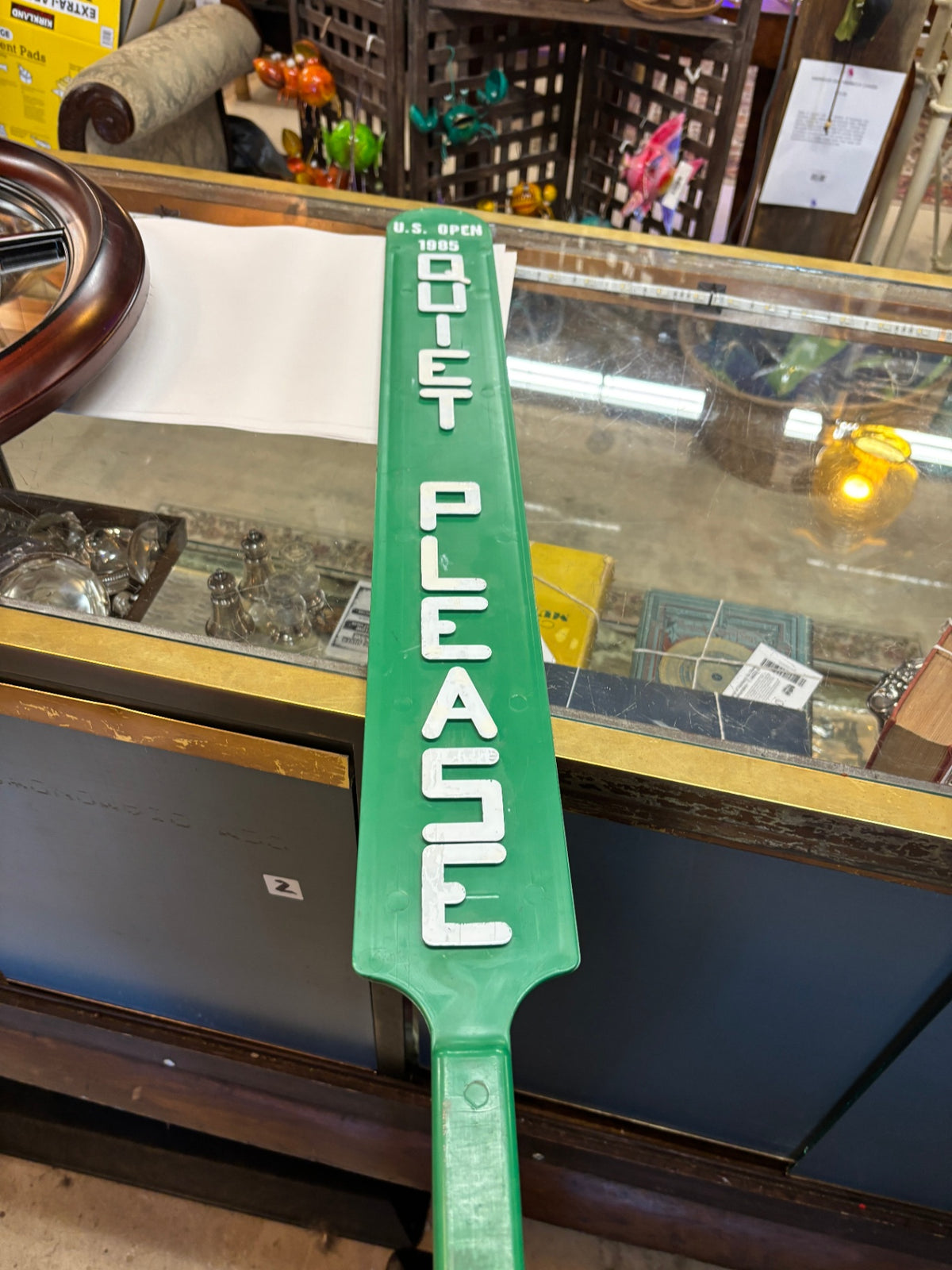 Vintage 1985 U.S. Open Golf Championship Putter Pal Advertising Sign – Green & White