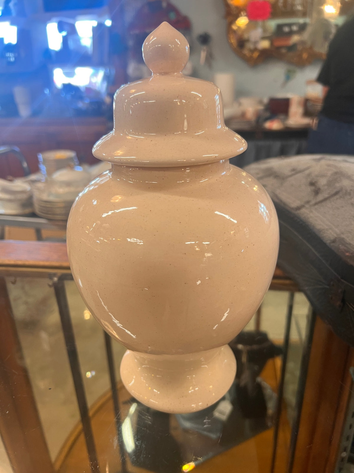 Ivory Ceramic Cookie Jar