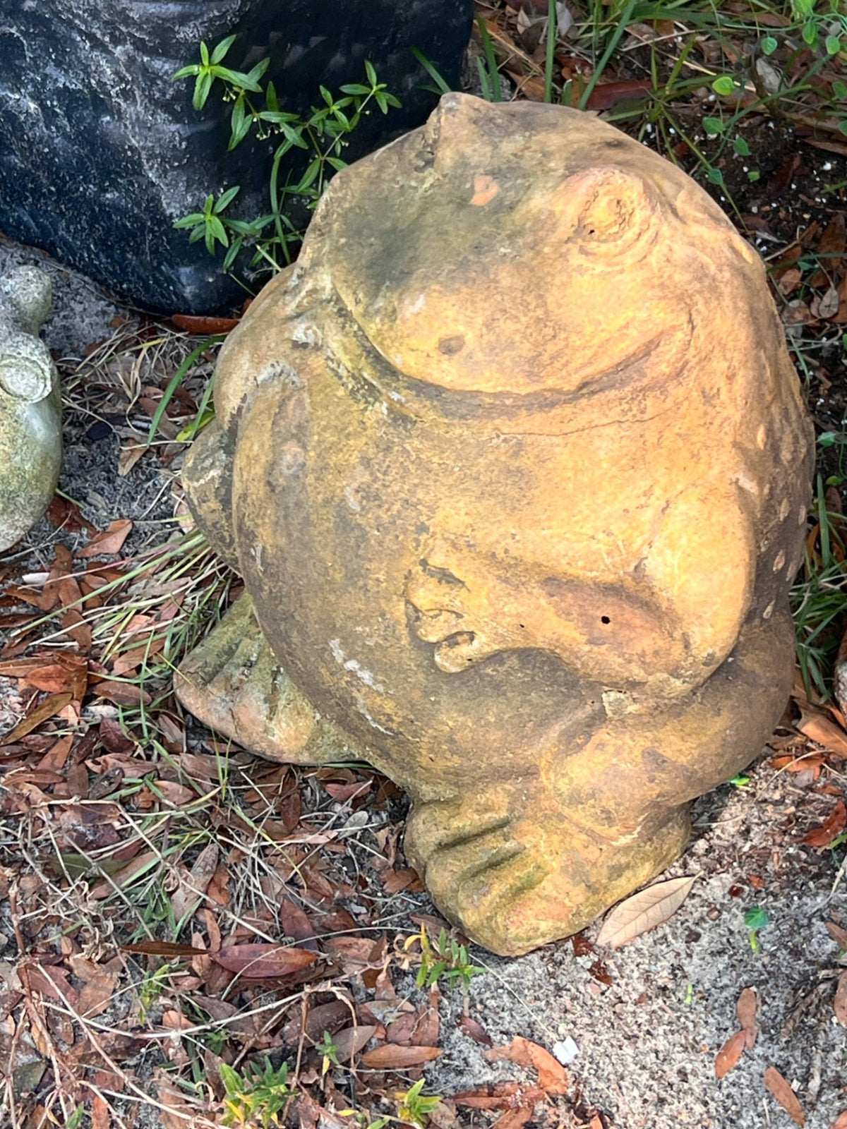 Large Cast Frog Statue