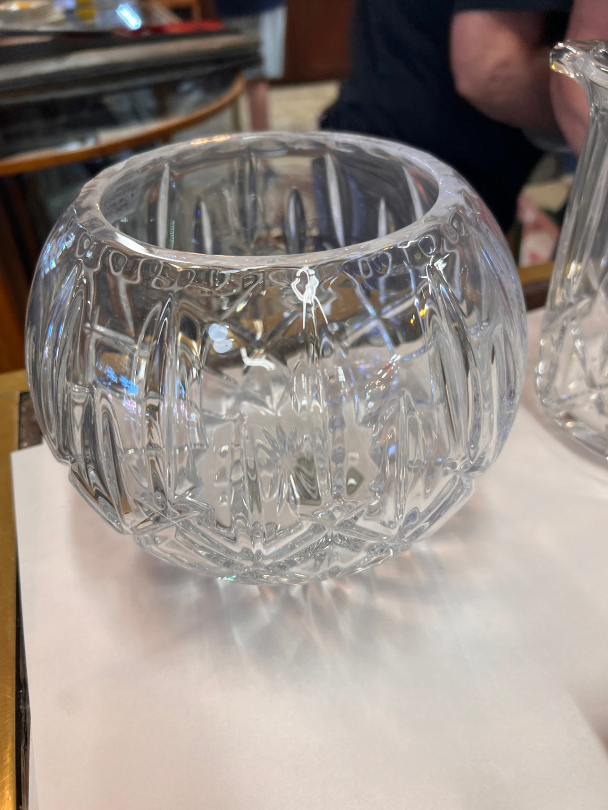 Gorham Lady Anne Rose Bowl 7 in. Full Lead Crystal Clear Czech Republic