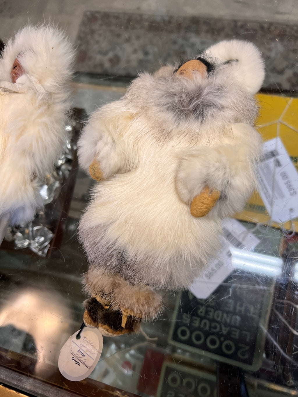 Pair Of Vintage Authentic Native Alaskan Handcrafted Fur Dolls – Inuit Eskimo Figures