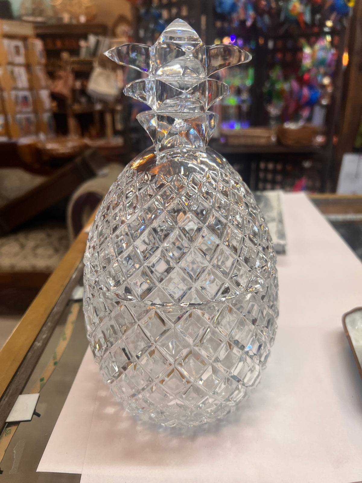 10” Pineapple Covered Candy Dish Biscuit