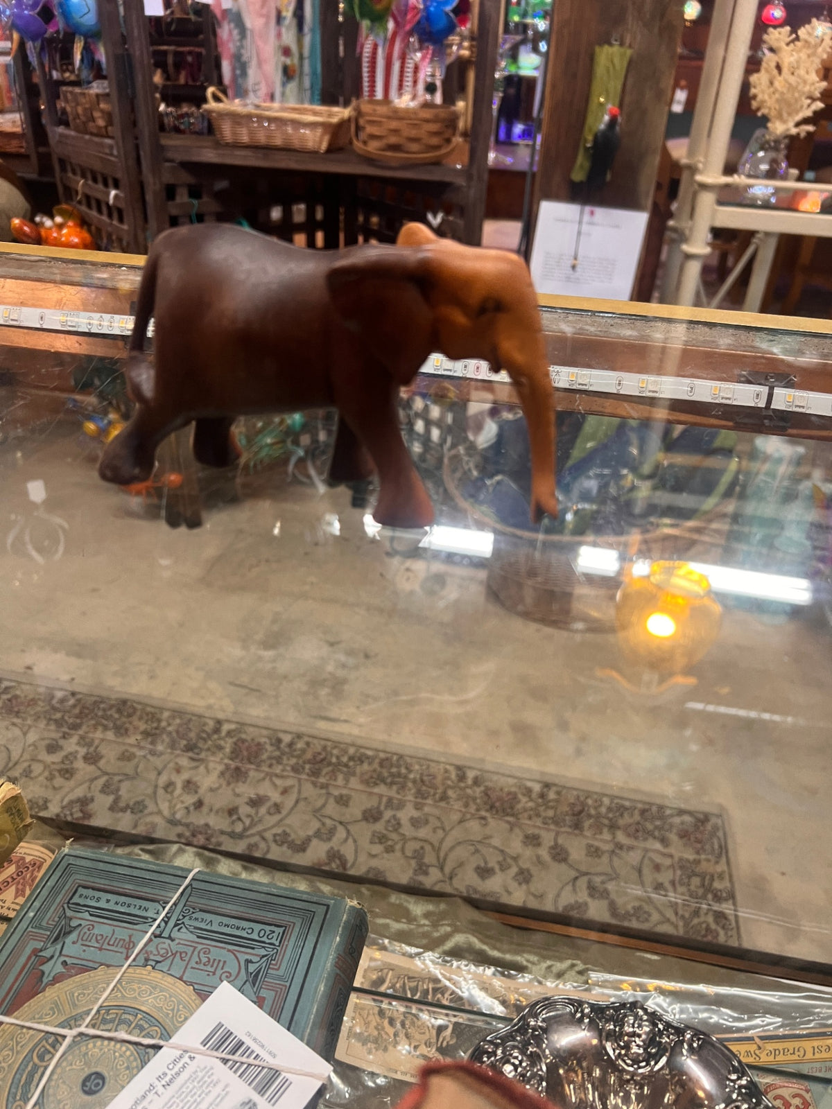 Small Wooden Elephant Statue