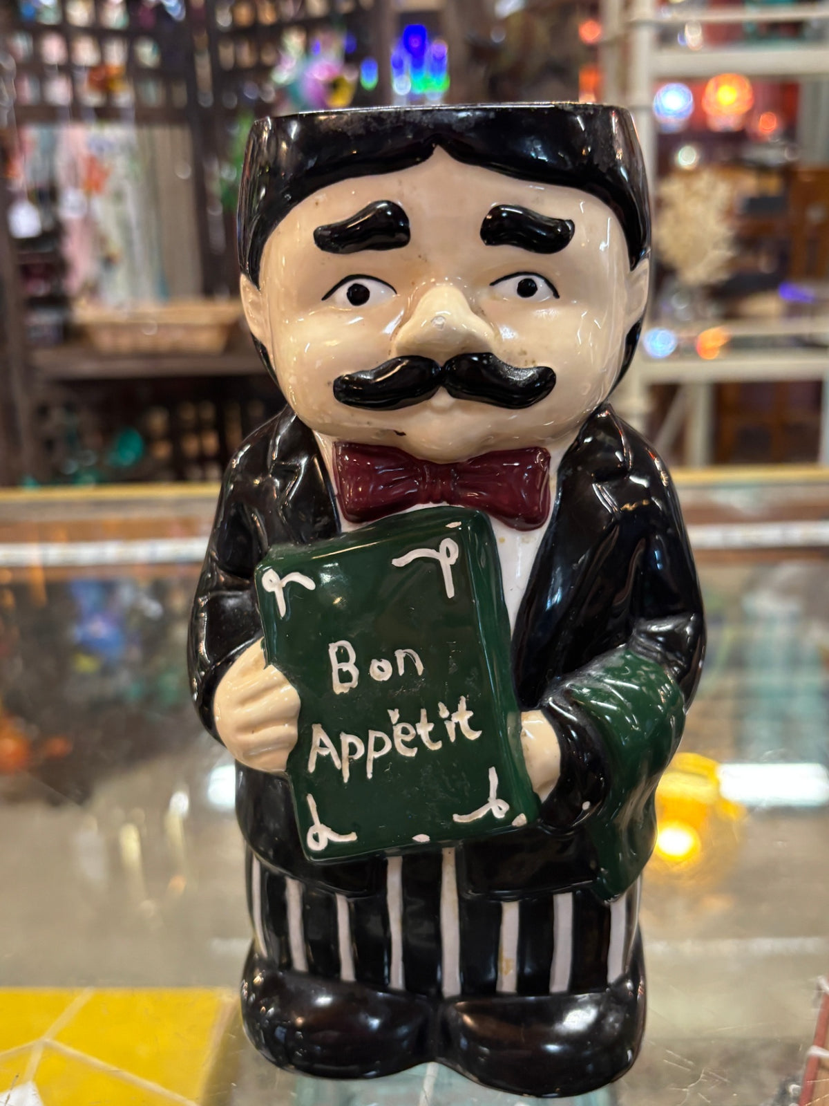 Ceramic chef or waiter utensil holder 