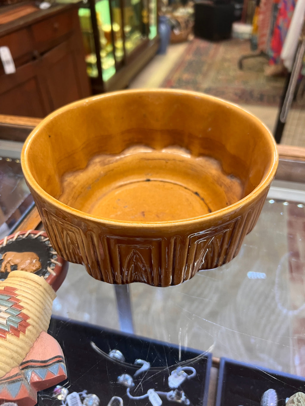 Vintage Haeger Pottery #157 Amber Brown Glazed Ceramic Planter – USA