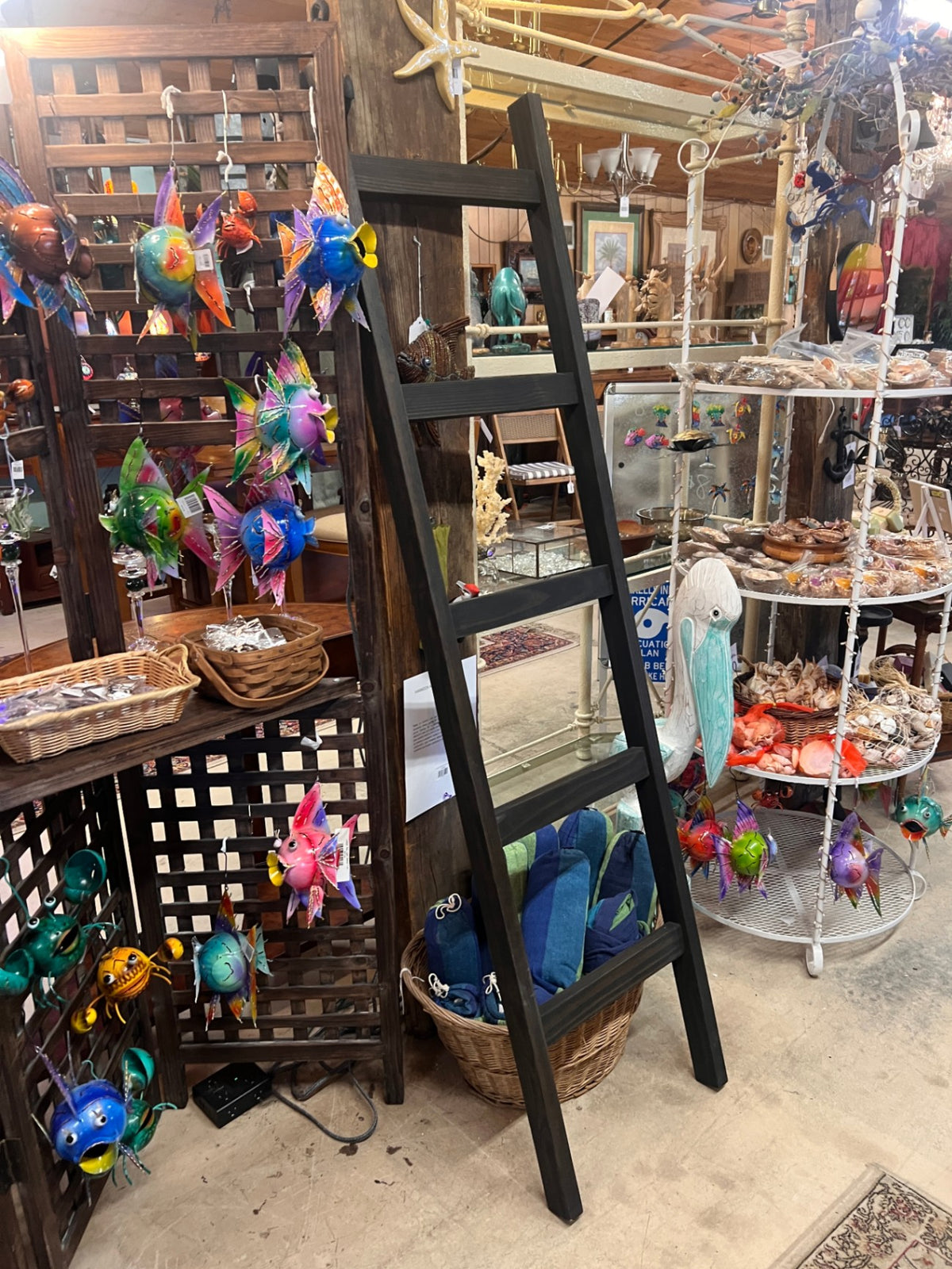 6 Foot Tall Decorative Ladder Towel Or Blanket Hanger