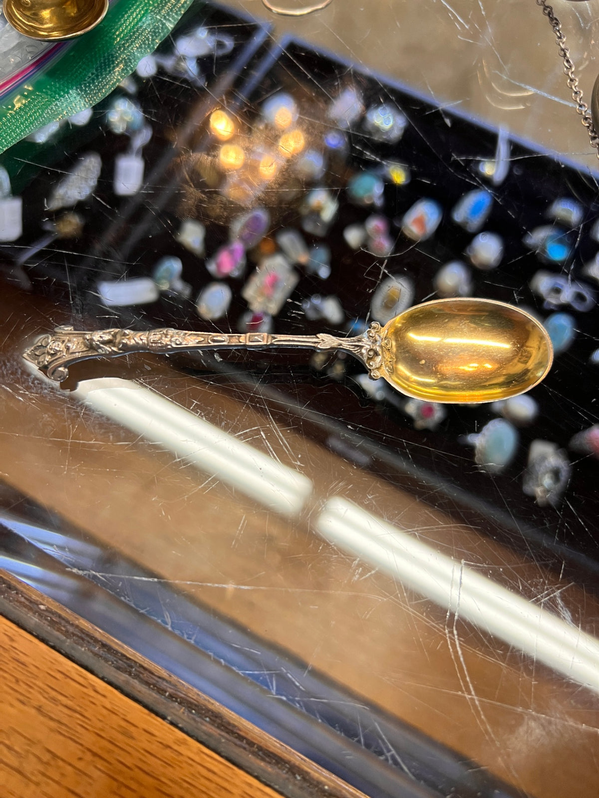 Antique Sterling Silver Spoon with Gold-Washed Bowl – 15.3 Grams