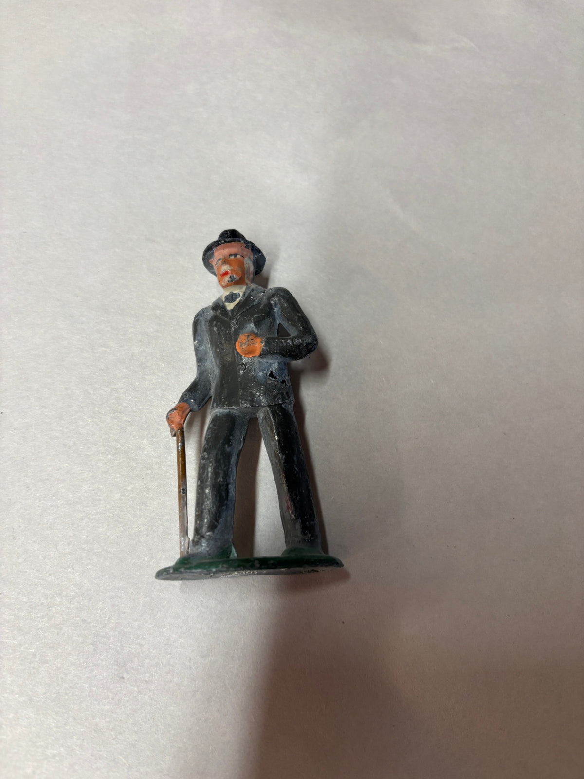 Vintage Manoil Barclay #619 Lead Toy Figure Dapper Man w/ Cane ~ USA