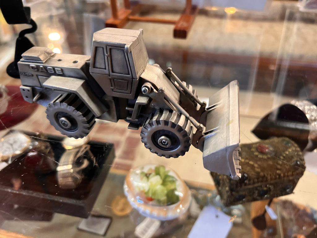 Missing Stacks Vintage CASE W30 Wheel Loader Pewter-Finish Construction Equipment Collectible Model