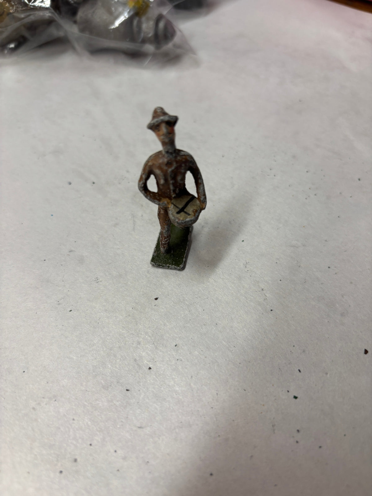  Vtg Barclay Manoil Soldier w/ SNARE DRUM Soldier Lead Dime Store Cast