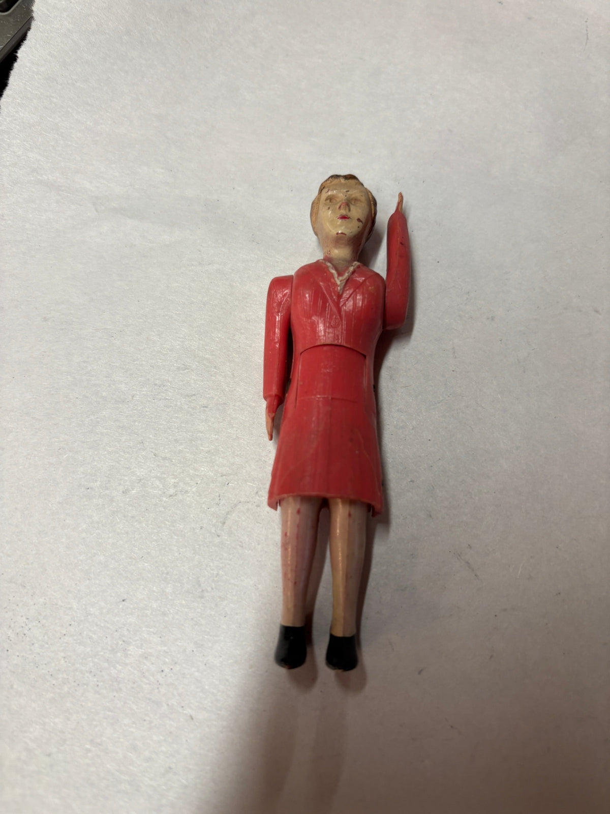 Vintage Barclay Lead Figurine: Woman in Blue, 1940s-50s | Railroad People