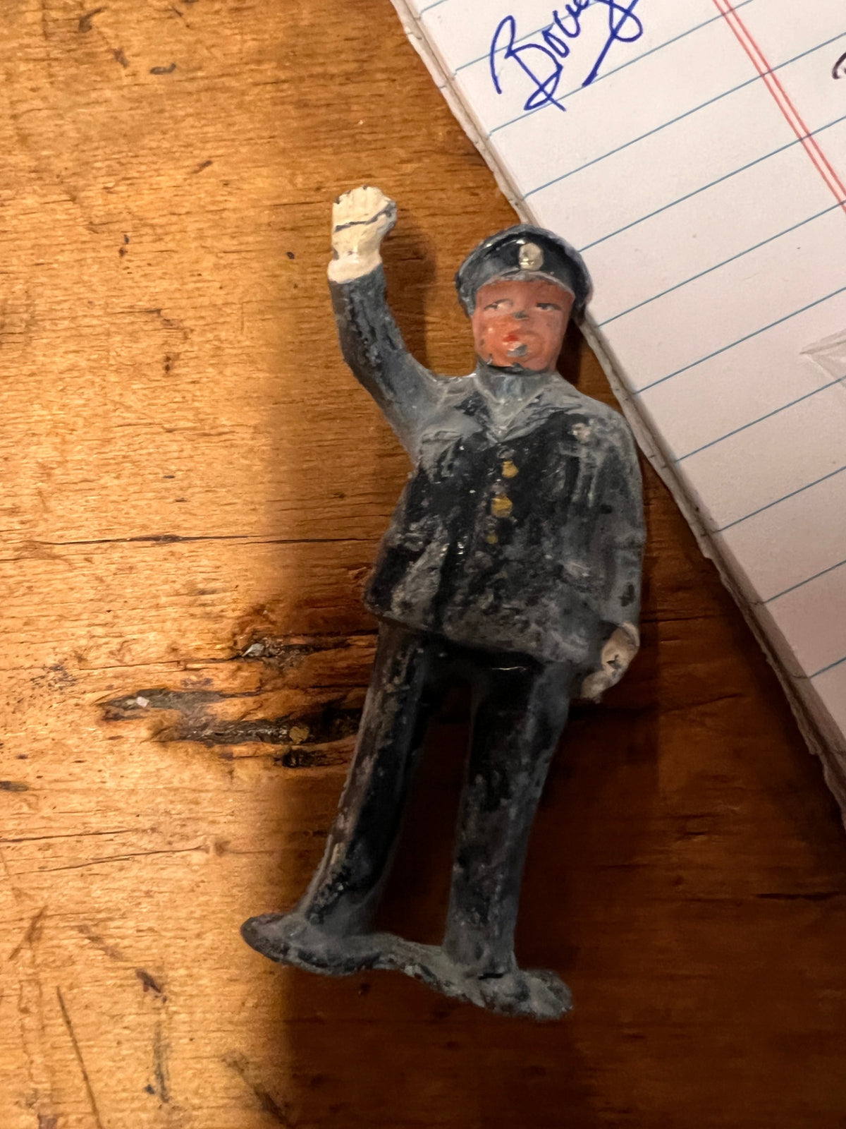 1930's Barclay Policeman Cop Dime Store Lead Figure Railroad Vintage Piece
