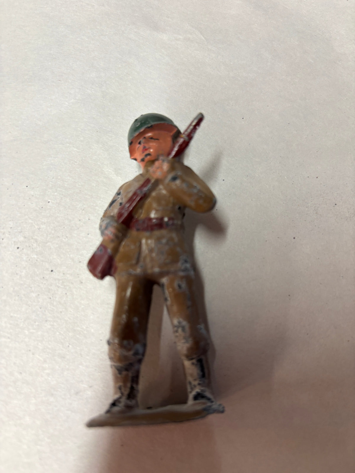 Vintage Barclay B210 Metal Toy Soldier Marching At Slope Figure