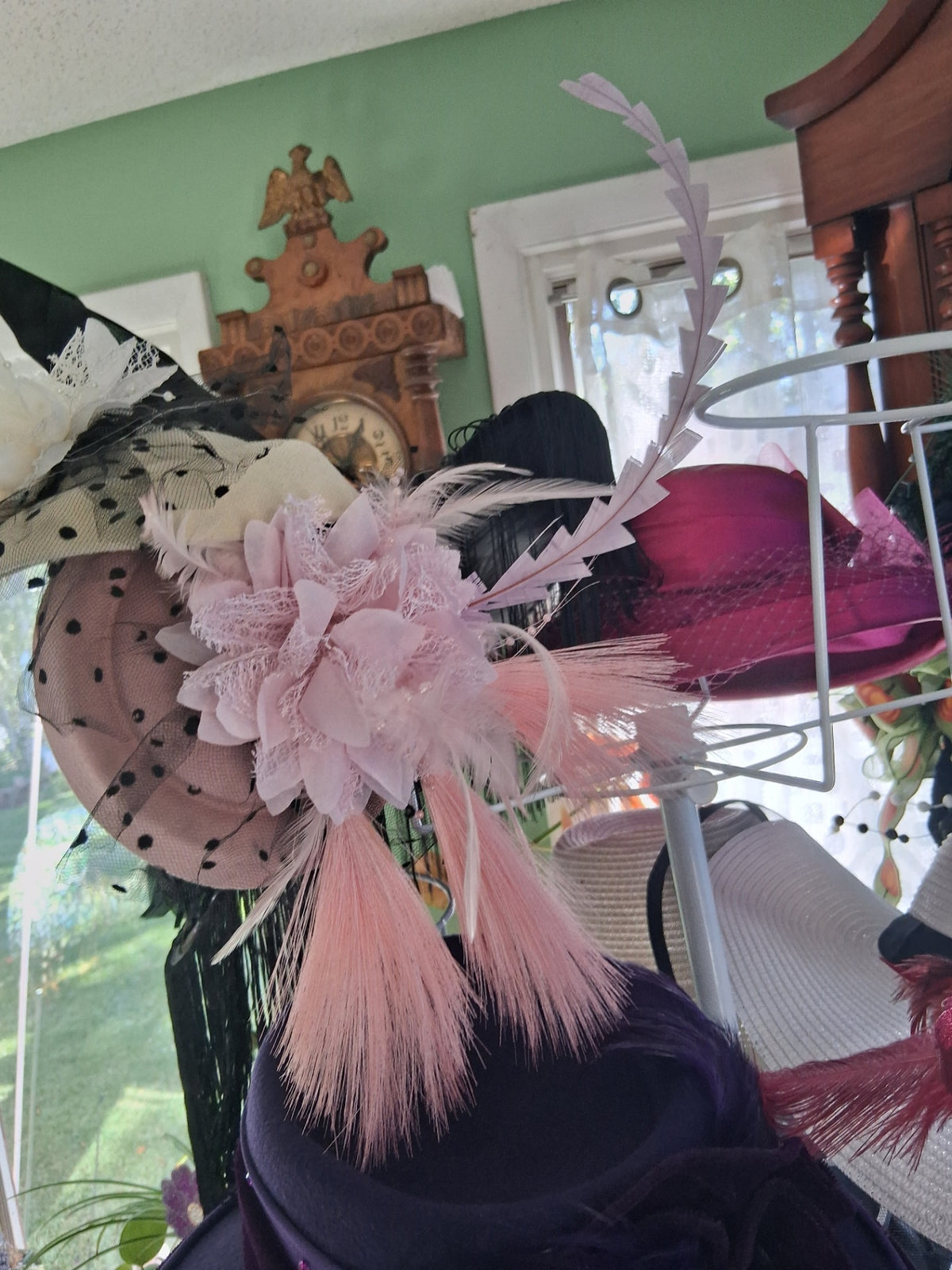Pink fascinator dsc