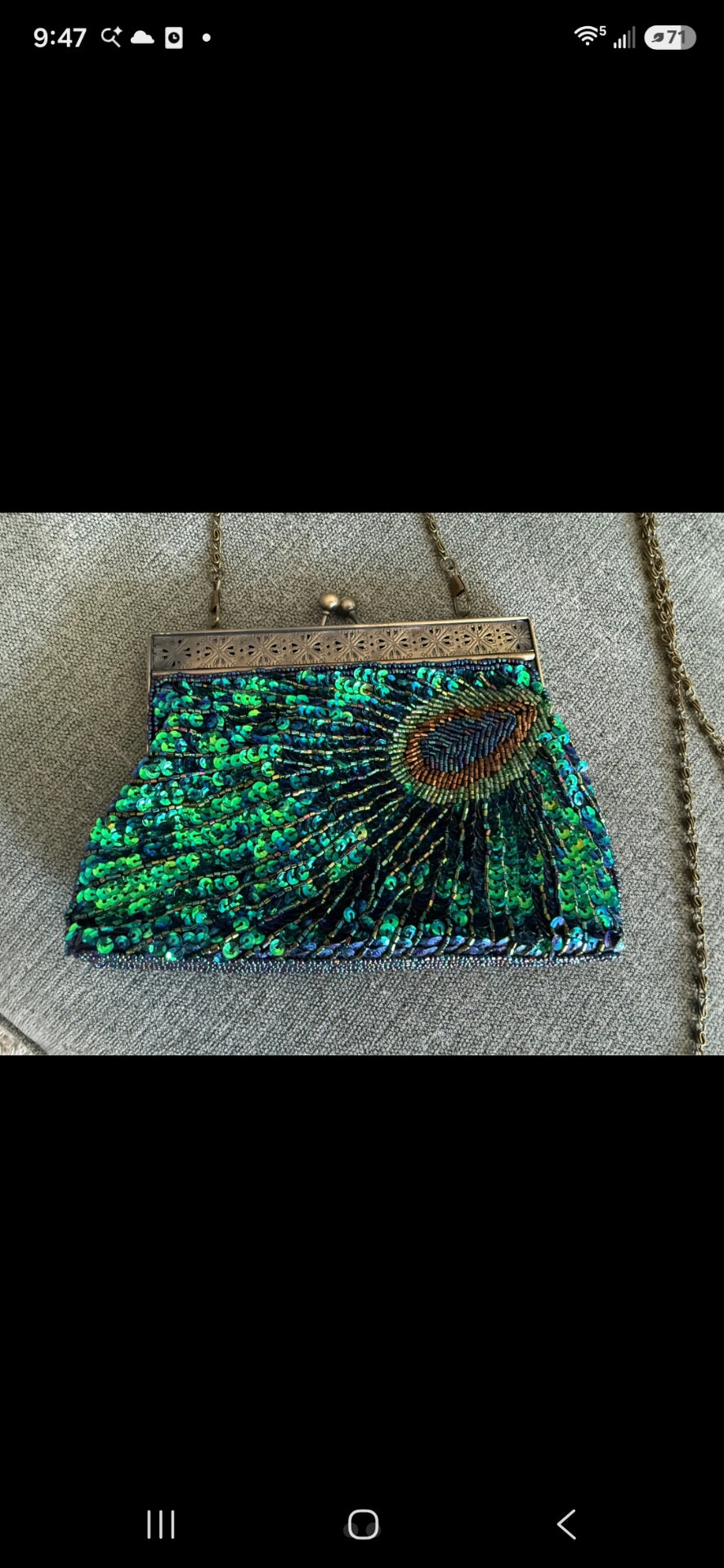 Peacock purse