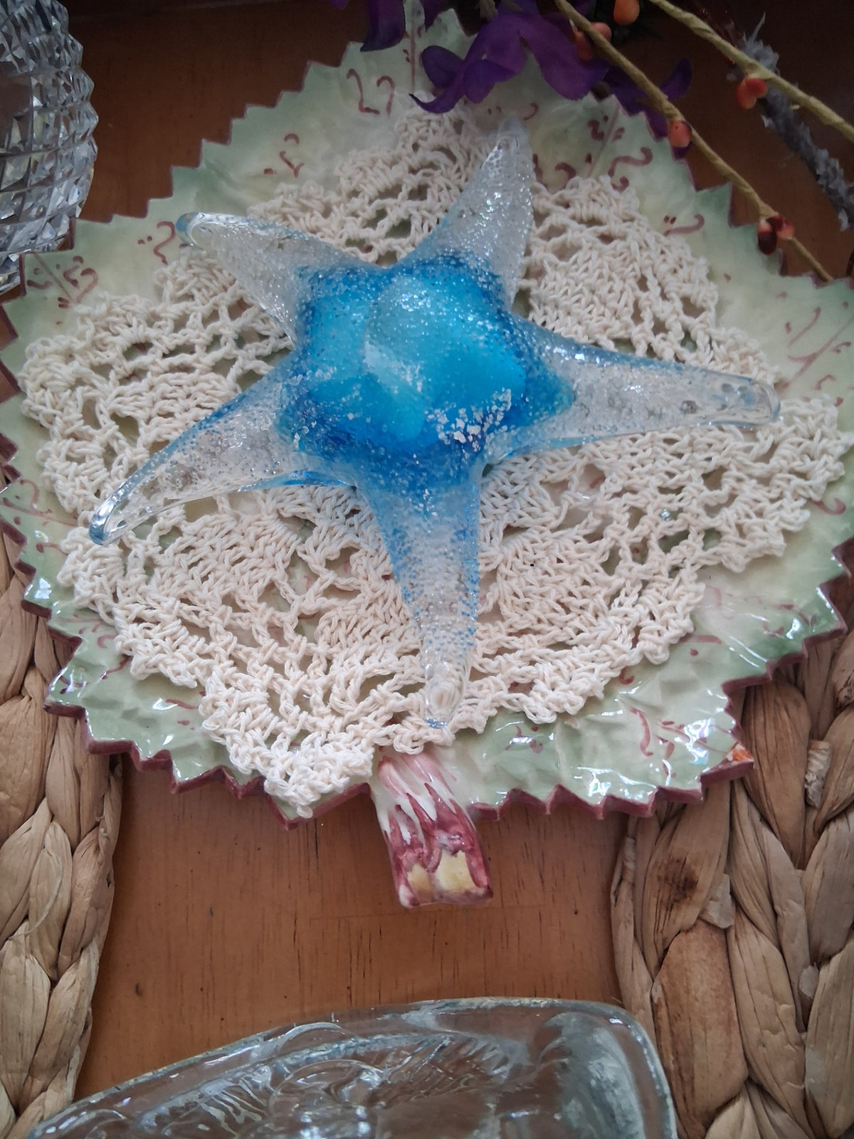 Glass starfish blue dsc