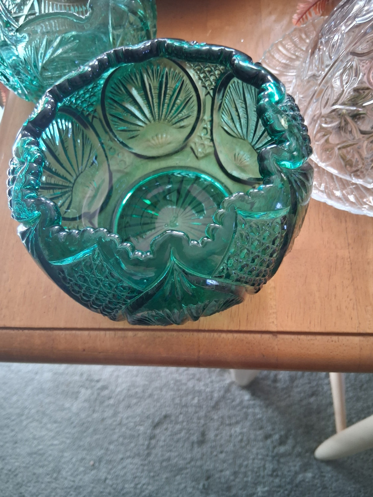 Lrg grn fenton rosebowl dsc