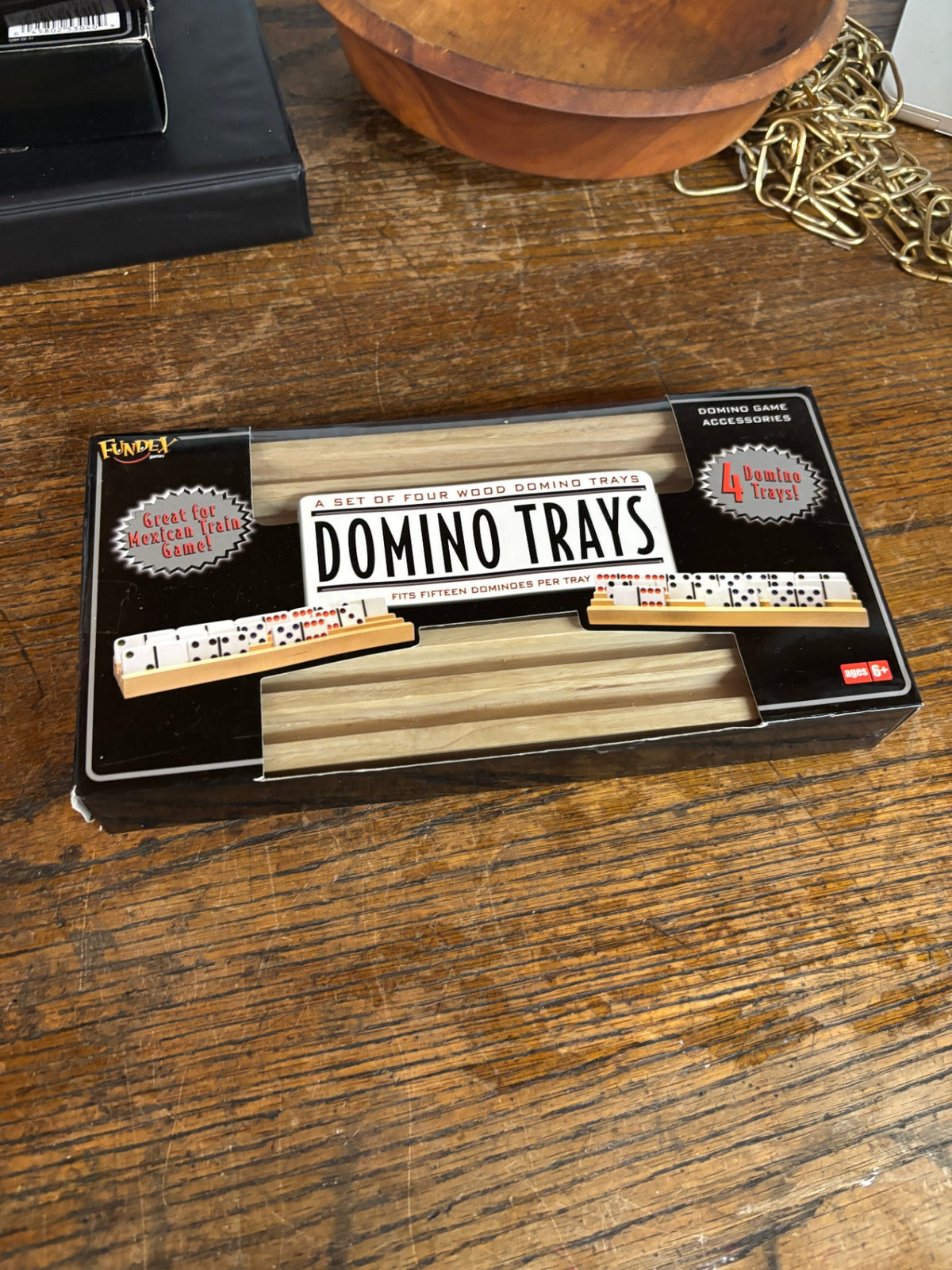 Fundex Wood Domino Trays Racks