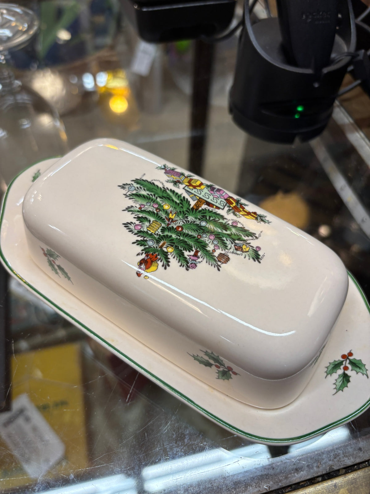 Spode Christmas Tree Butter Dish