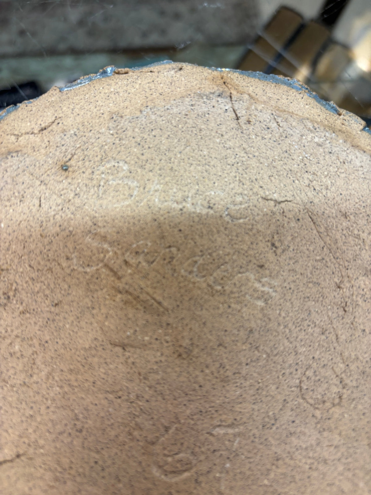 Vintage Signed Studio Art Pottery Bowl – Rustic Textured Glaze Stoneware
