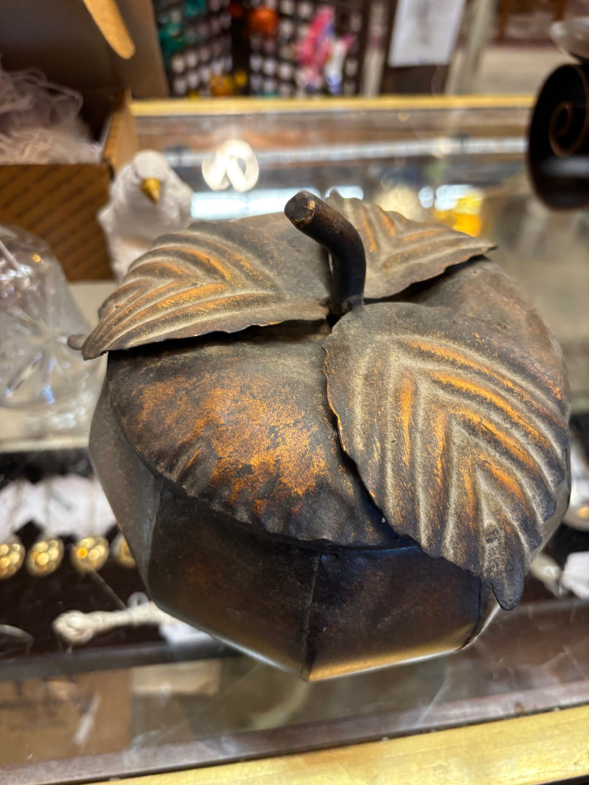 Copper Look Apple Trinket Box