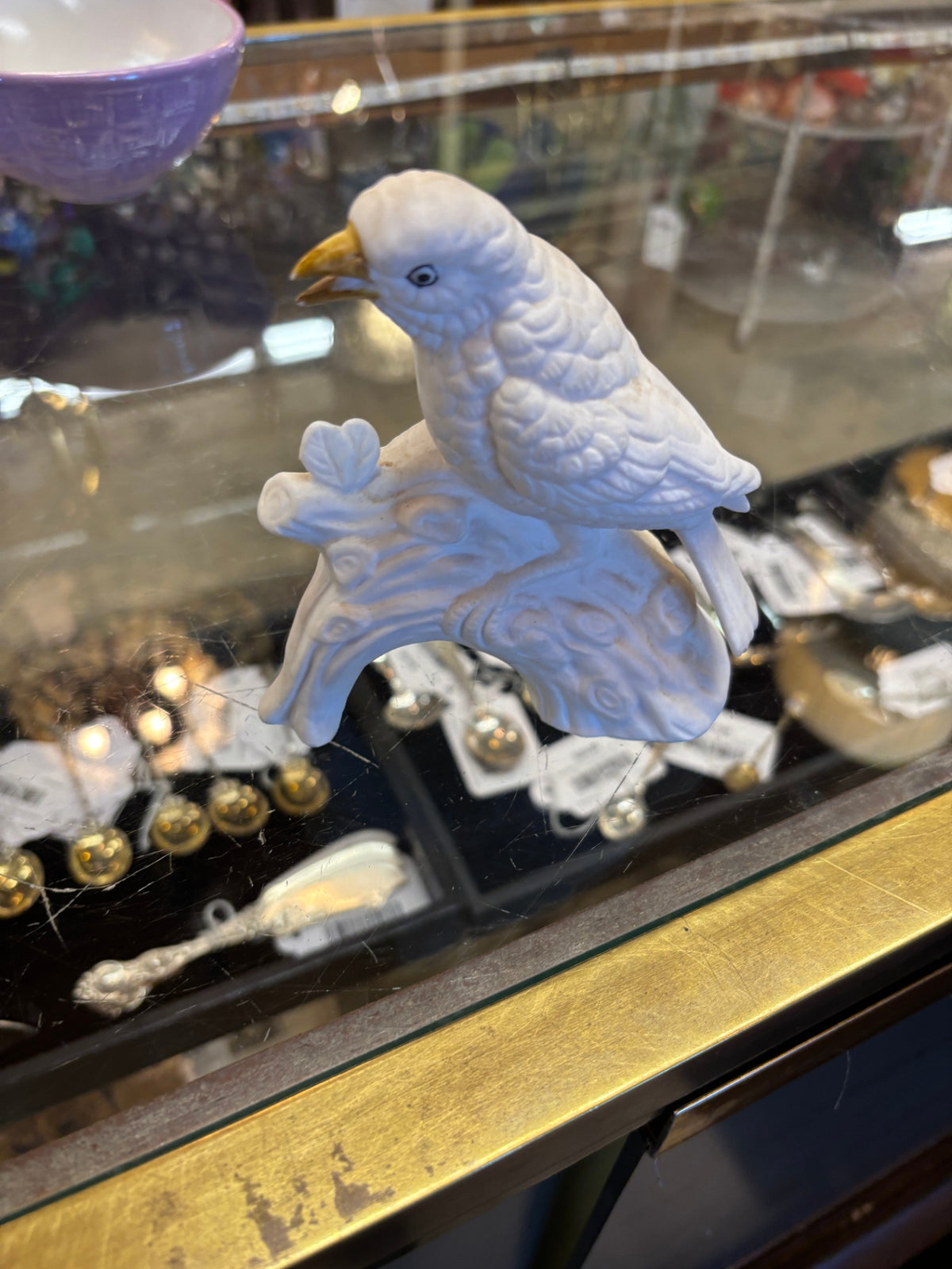 White Porcelain or Ceramic Bird Figurine