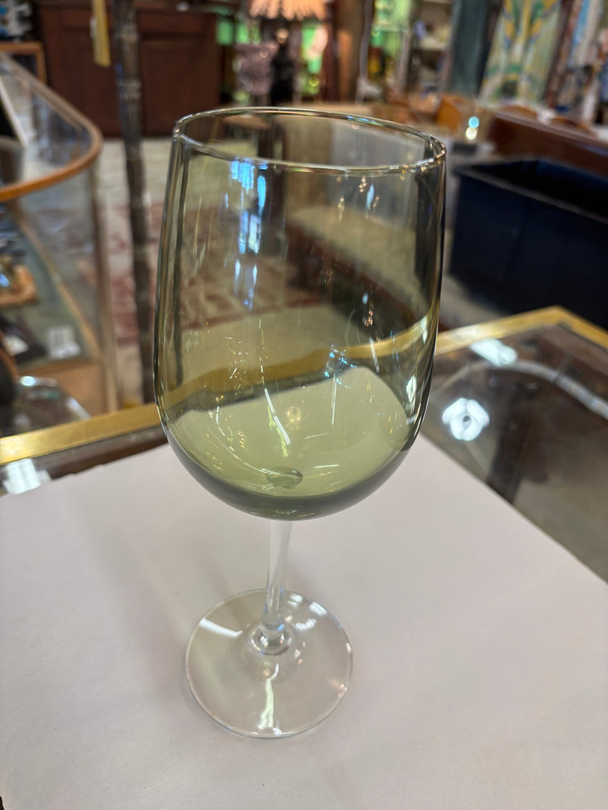 Per One Olive Green Wine Glass
