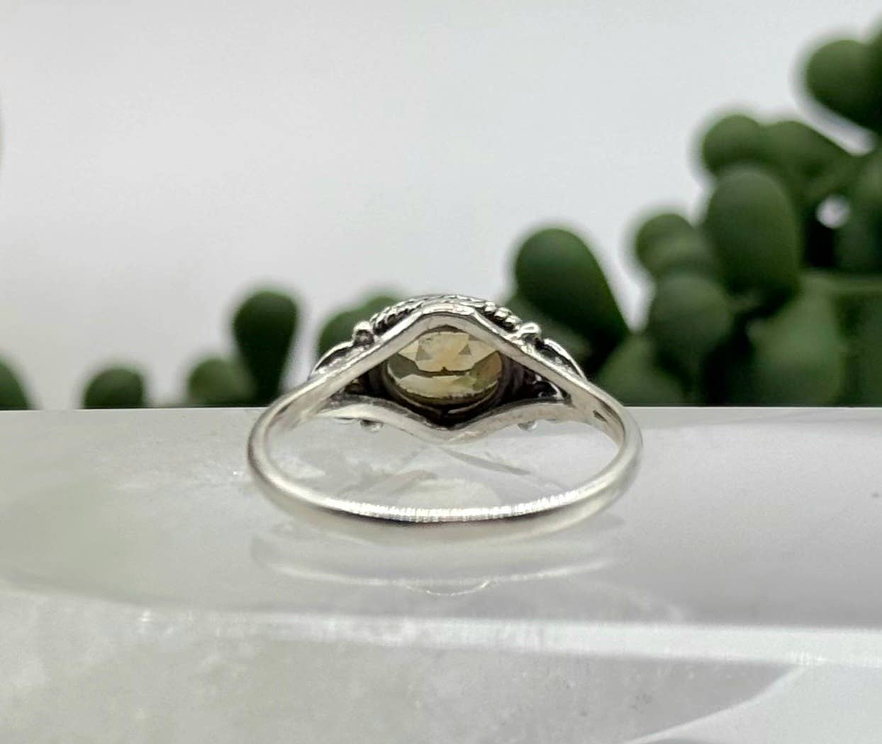 Citrine Semi-Precious Gemstone SterlingSilver/925 Ring: 8