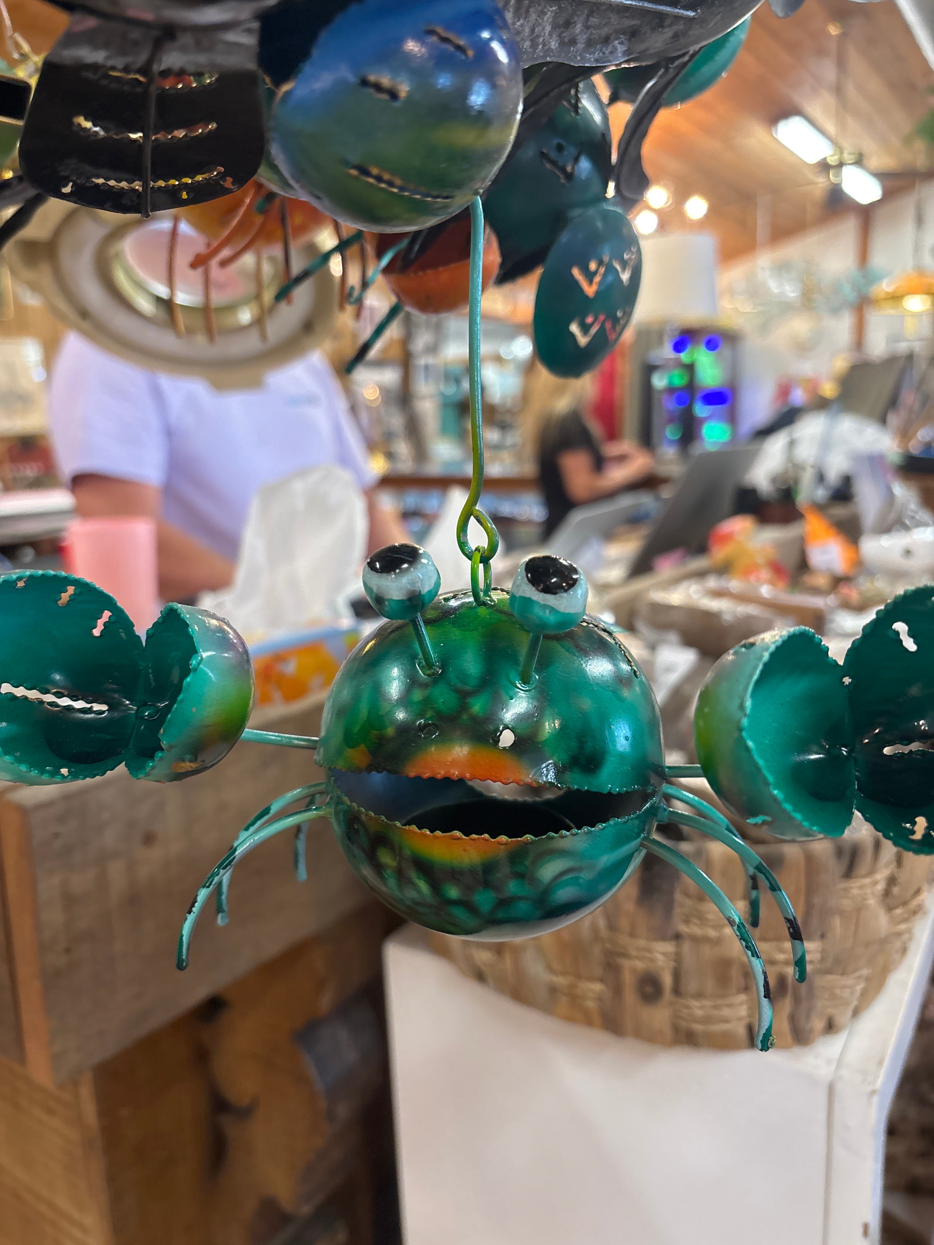 Large Metal Tea Light Crab