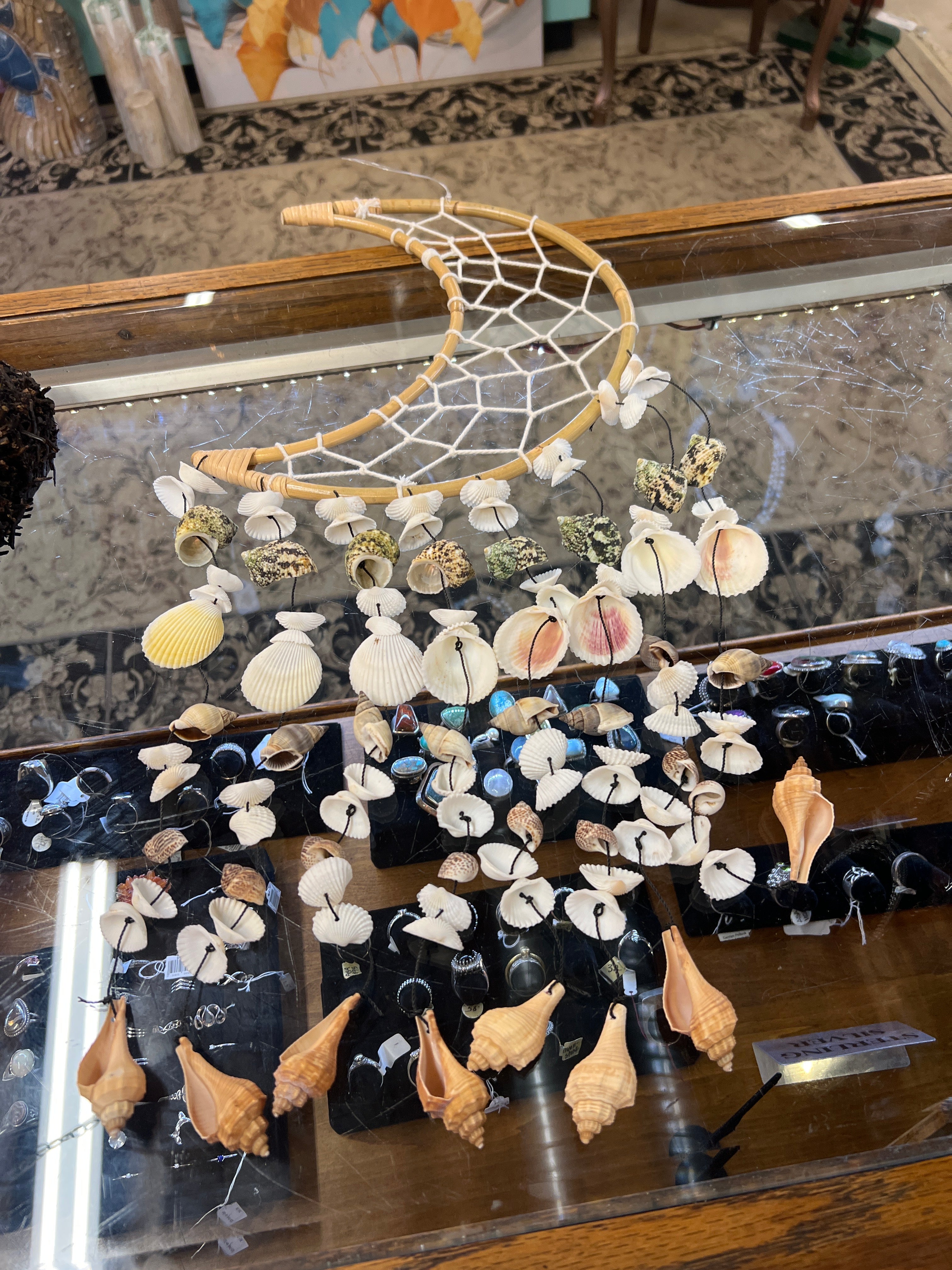 Crescent Moon and Shell wind chimes