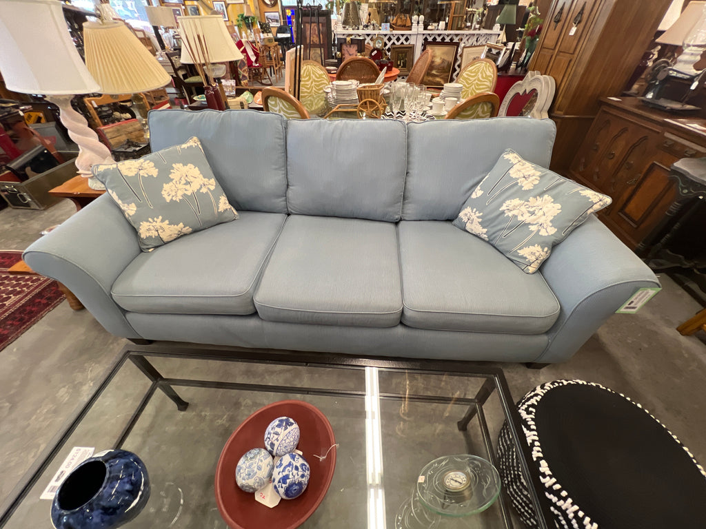 Sofa Light Gray and blue Fabric