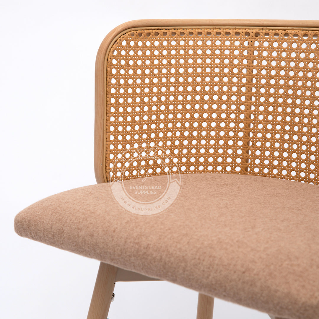 IMLIL Brown Rattan Swivel Barstool