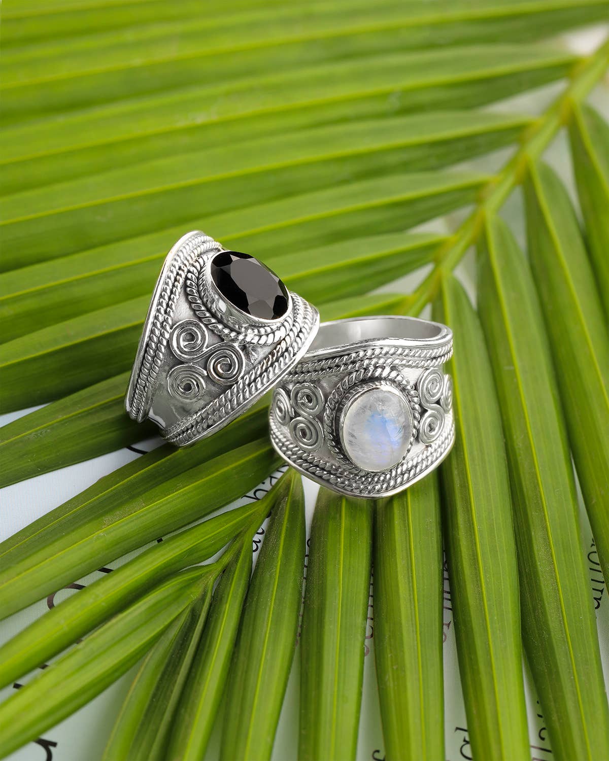 Rainbow Moonstone Gemstone Solid 925 Sterling Silver Ring: 10