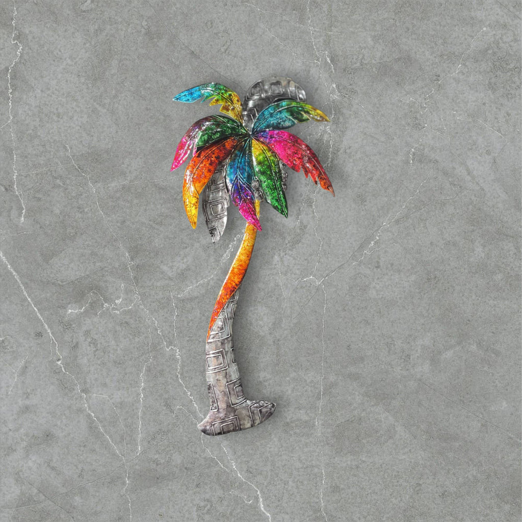 Multi Color Silver 3D - Palm Tree Wall Décor-MCS-10P